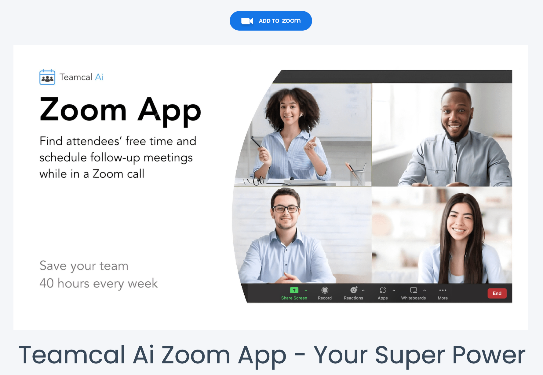 image of Teamcal Ai App for Zoom is Here!